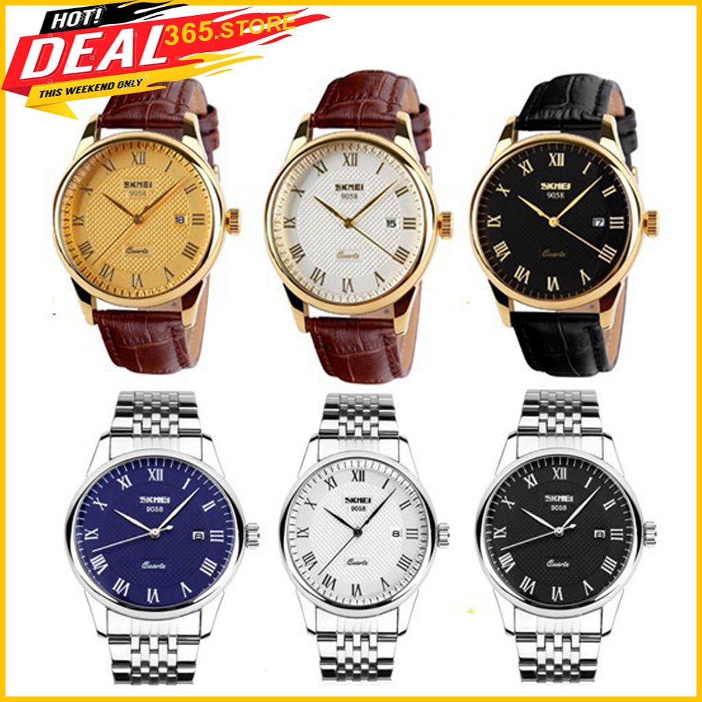 [Chính Hãng] Đồng Hồ Nam SKMEI 9058, Đồng Hồ Nam Dây Da, Sang Trọng, Lịch sự - 365.Store | BigBuy360 - bigbuy360.vn
