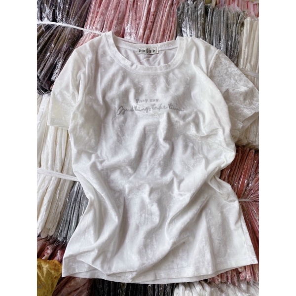 Áo nhung phom ôm vừa