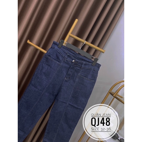 55-90kg Bigsize QUẦN JEAN PHĂNG BEN GIỮA MÀU XANH ĐẬM QJ48
