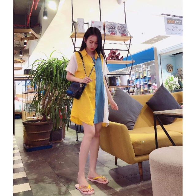 Sơ mi phối màu