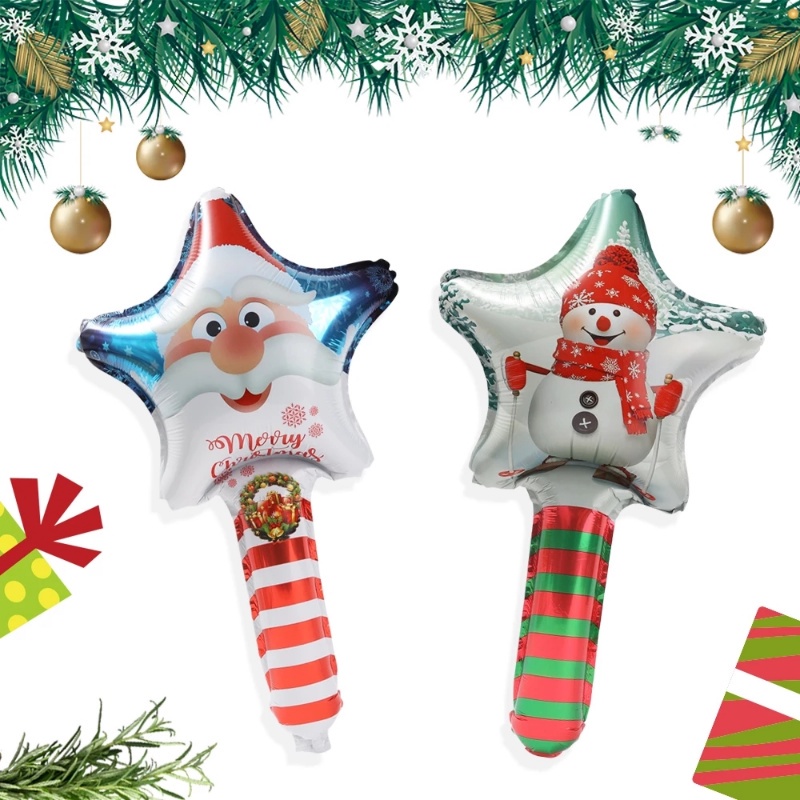Bong Bóng Lá Nhôm 24 Inch In Hình Gingerbread Man Người Tuyết Tuần Lộc Vui Nhộn Trang Trí Tiệc Giáng Sinh