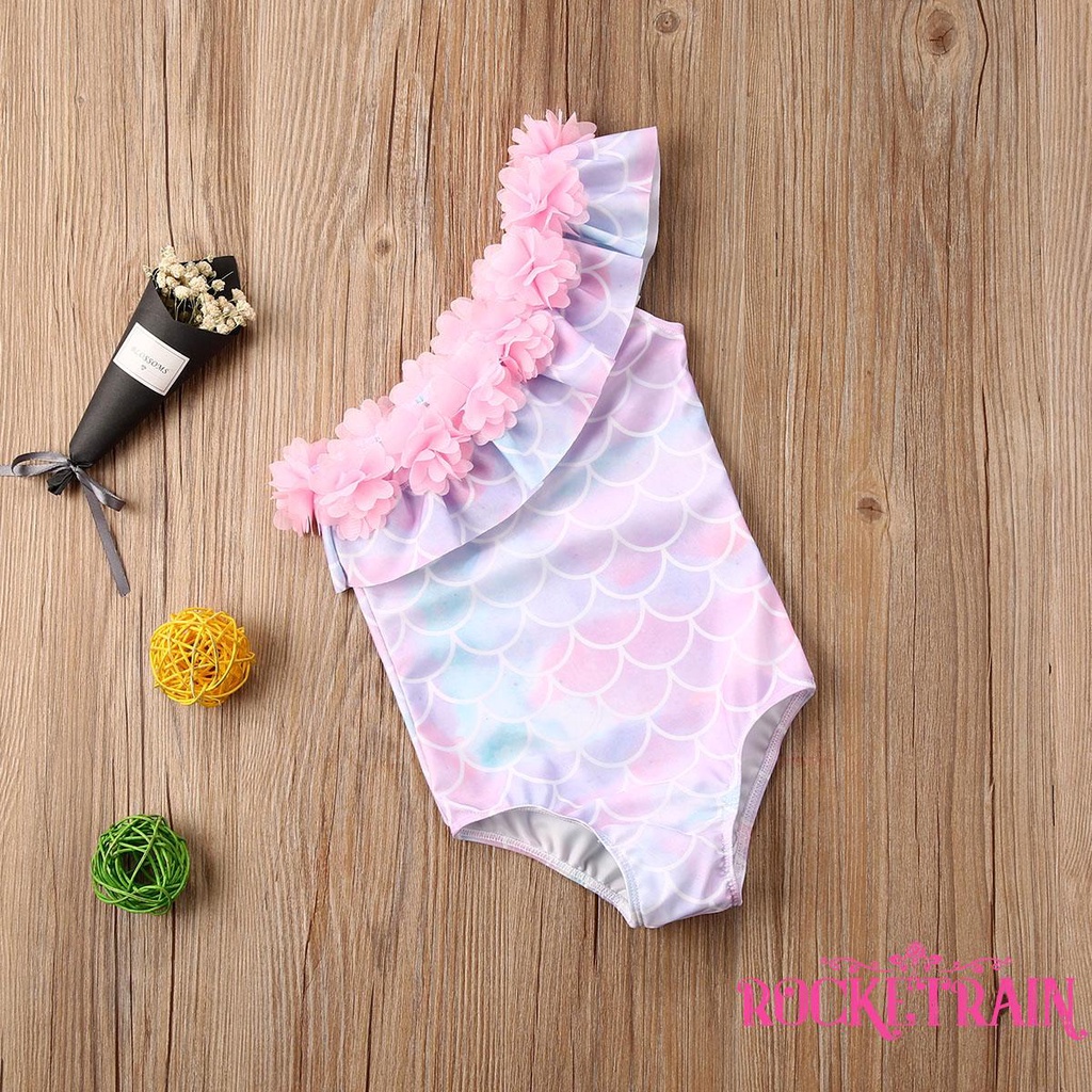 Đồ Bơi Một Mảnh Hoạ Tiết Hoa Cho Bé Gái
