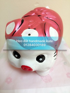 Heo đất handmade Hồng size M