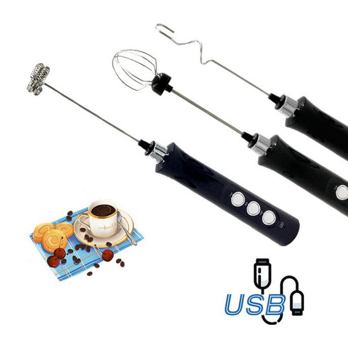 Sản Phẩm Máy đánh trứng, tạo bọt 3 trong 1 tích hợp cổng sạc USB EW-071 (Bảo hành 3 tháng) .