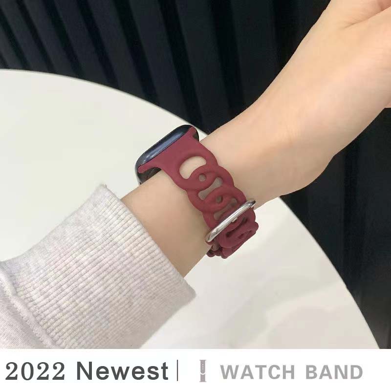 Dây Đeo Silicone Thoáng Khí Dành Cho Đồng Hồ Thông Minh apple watch 40mm 44mm 45mm 41mm 38mm 42 44mm 49mm iwatch Series 3 4 5 6 se 7 8