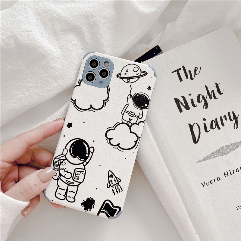 ốp lưng iphone Da BVC phi hành gia 6/6plus/6s/6splus/7/7plus/8/8plus/x/xr/xs/11/12/pro/max/plus/-Sale Sốc C4-6