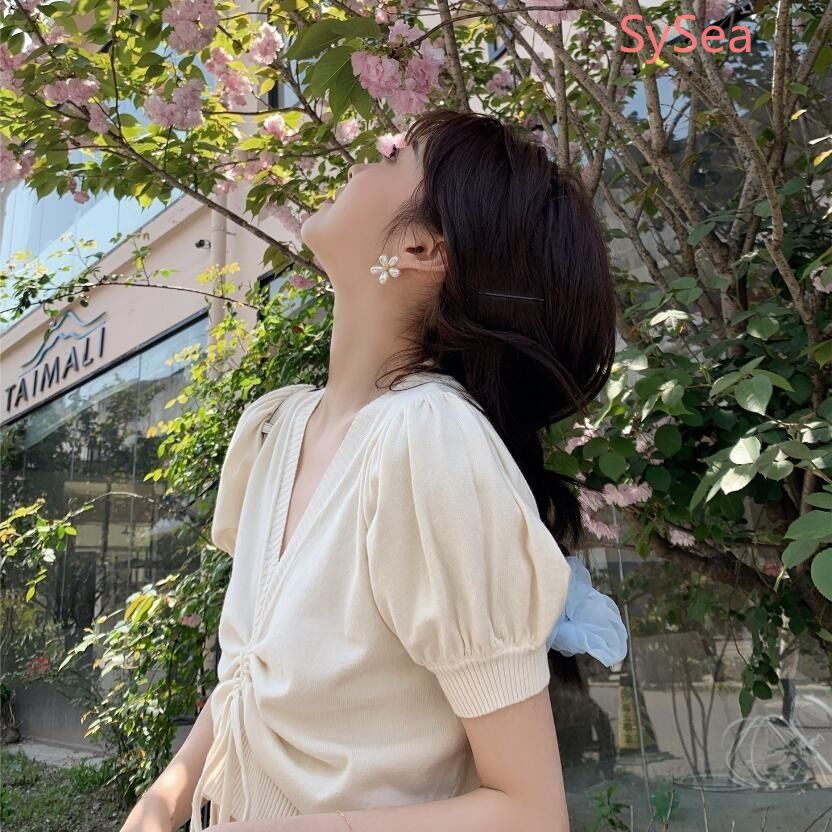 Áo Sơ Mi Tay Ngắn Phồng Dáng Rộng Thời Trang Mùa Hè Cho Nữ