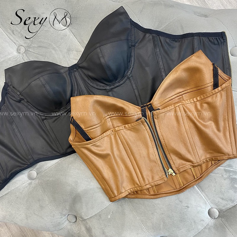 Áo croptop Corset giả d.a màu đen A122B Sexy M