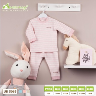 Bộ cài vai cotton nhung kẻ 2 màu Uala&Rogo