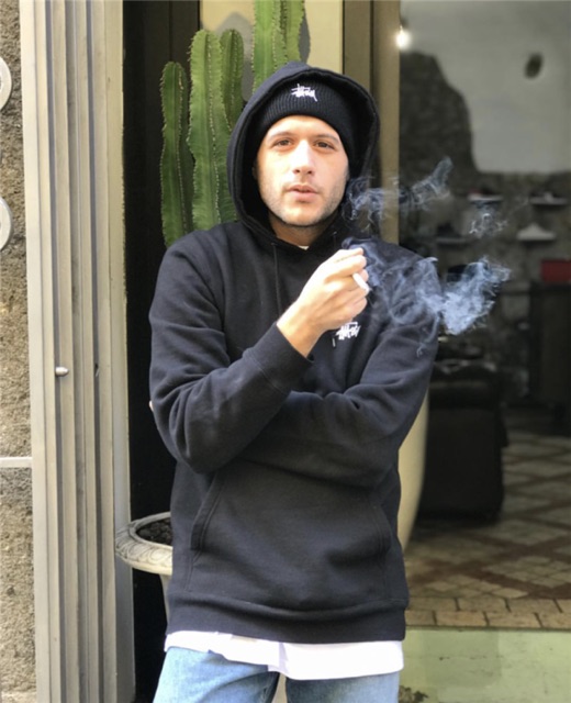 Mũ len Beanie thêu Stussy