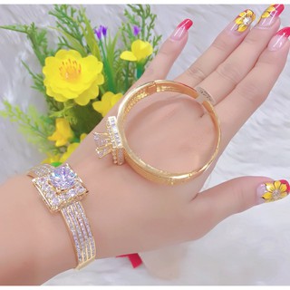 Lắc Tay Nữ, Vòng Tay Nữ Mạ Vàng, Bạch Kim Mẫu 150.0205 ( 01 Chiếc ) - Đi Chơi, Dự Tiệc Rất Đẹp - Tubi Cony - Bao Đổi Tra