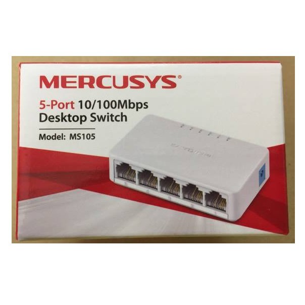 Bộ Chia Mạng Switch 5 Cổng Mercusys 10/100Mbps (MS105) Hàng Mới Chính Hãng BH24T
