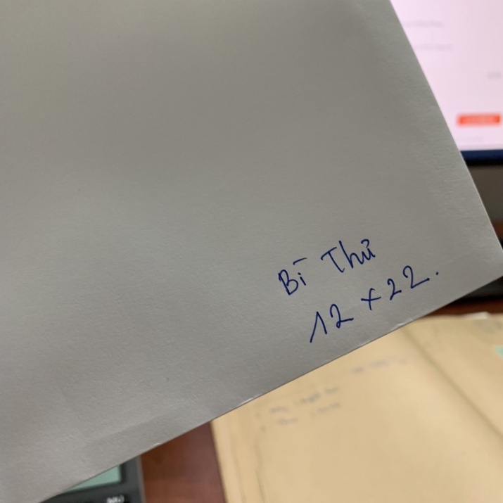 100 Bao Thư Trắng 12x22 cm - Ford 120g Giấy Dày, Không Keo nắp