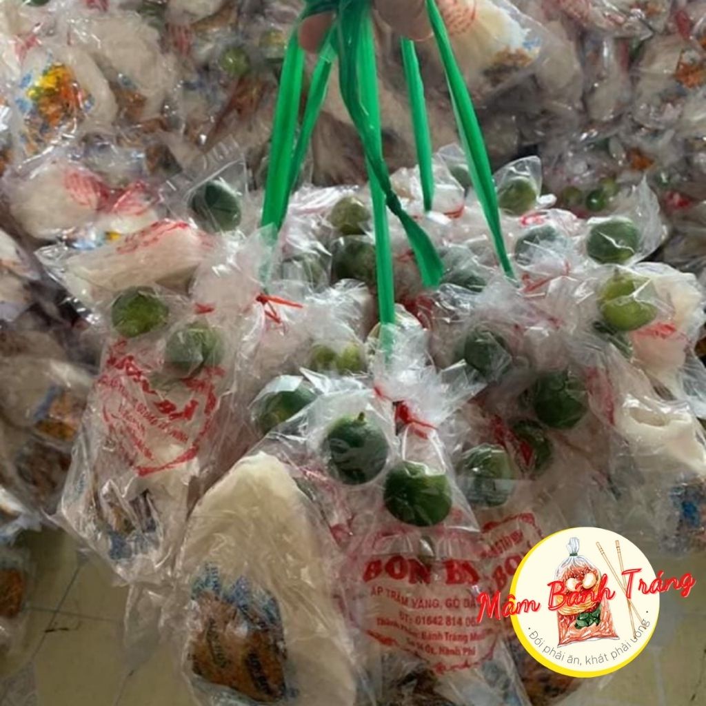 Xâu 10 bịch bánh tráng trộn vò tắc bánh tráng sate tắc Bon Bon Tây Ninh - 04100078