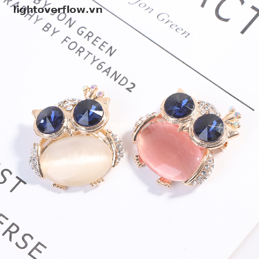 1 Huy Hiệu Cài Áo Hình Cú Mắt Xanh Dễ Thương