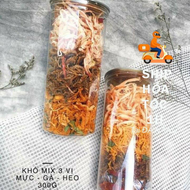 Khô Mix 3 Vị(Mực+Heo+Gà)