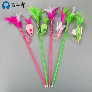 ❤❤kumataro❤❤đồ chơi lông vũ nhiều màu sắc cho mèo