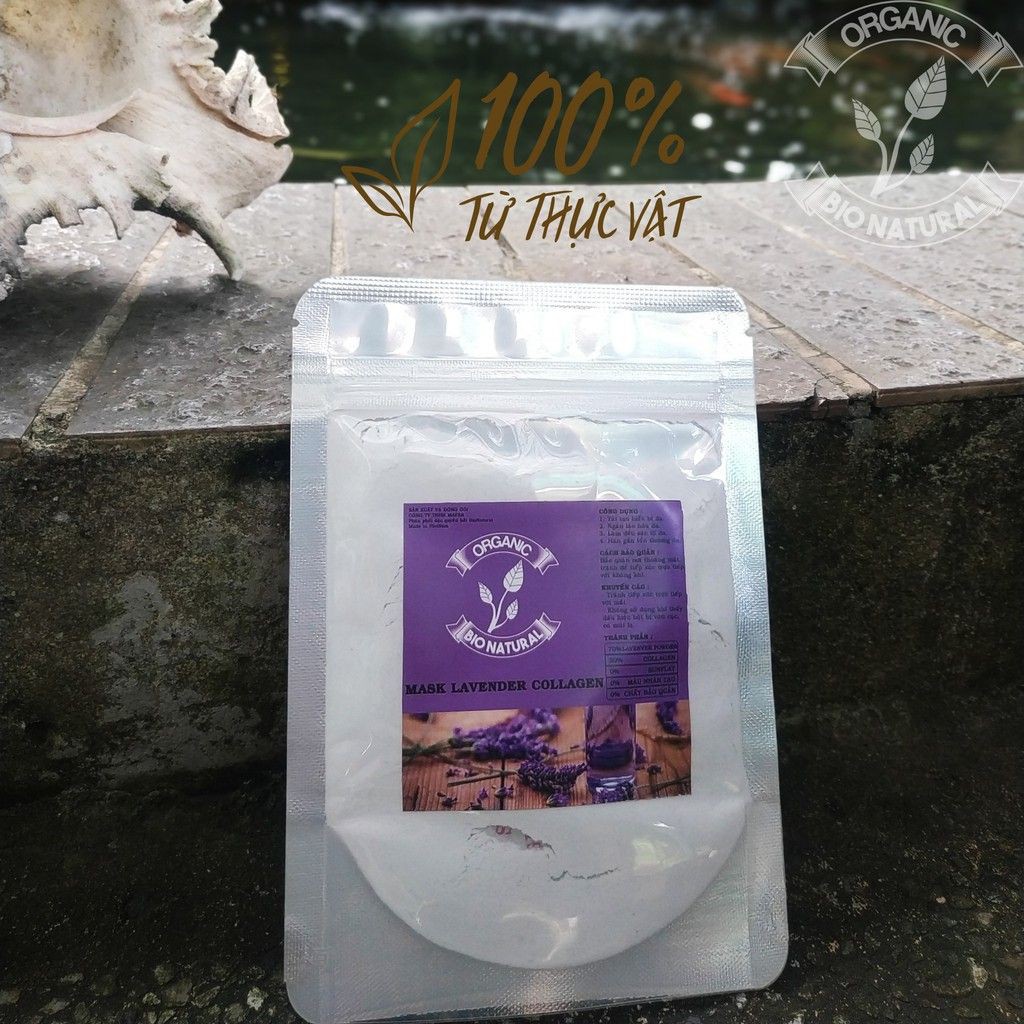 [ONG THÁNG 3] Bột đắp mặt nạ Mask Lavender Collagen HANDMADE - Bột Thiên Nhiên