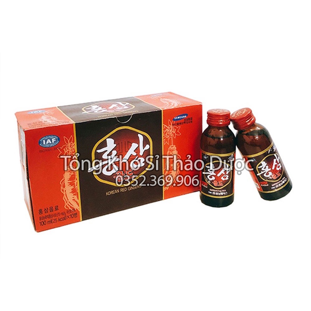 Nước hồng sâm giải khát Hàn Quốc (10 chai x 100ml) - Sản phẩm cao cấp