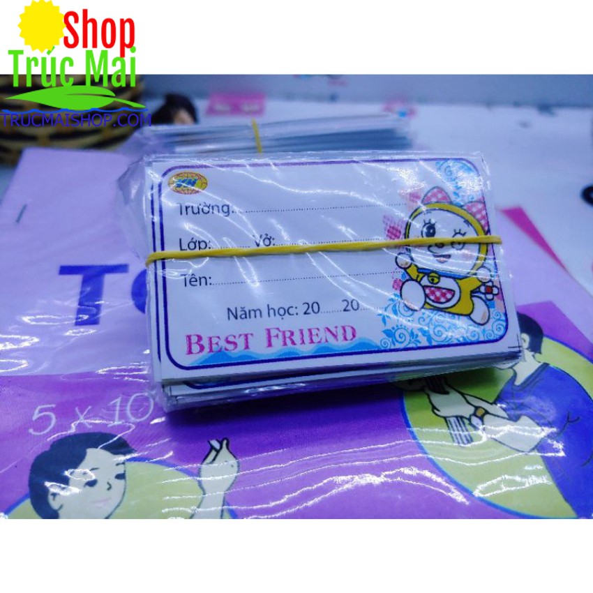 nhãn vở decan tự dính 10 cái