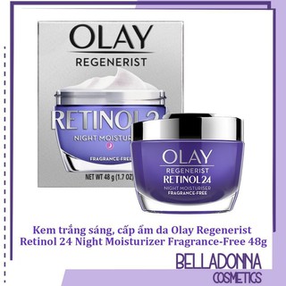 [USA] Kem Dưỡng Trắng Và Cấp Ẩm Olay Regenerist Retinol 24 Night Moisturizer Fragrance-Free 48g