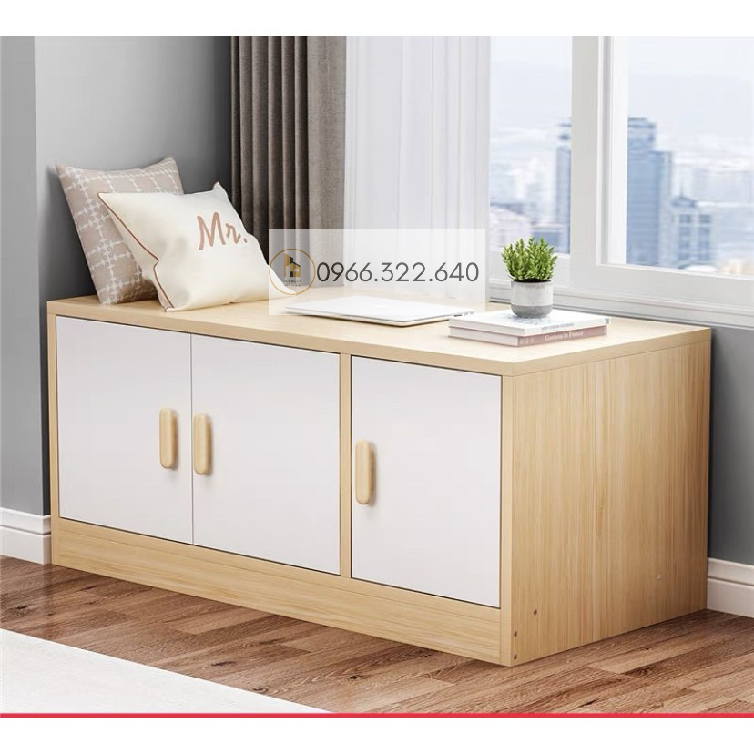 Tủ gỗ thấp tủ kê dọc tường cửa sổ nhiều ngăn gỗ MDF nhập khẩu chống ẩm nhỏ gọn tiện lợi NADECOR