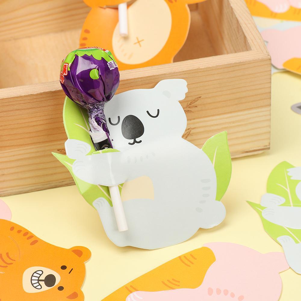 Set 50 Thiệp Kẹo Hình Gấu Koala / Thỏ Đáng Yêu