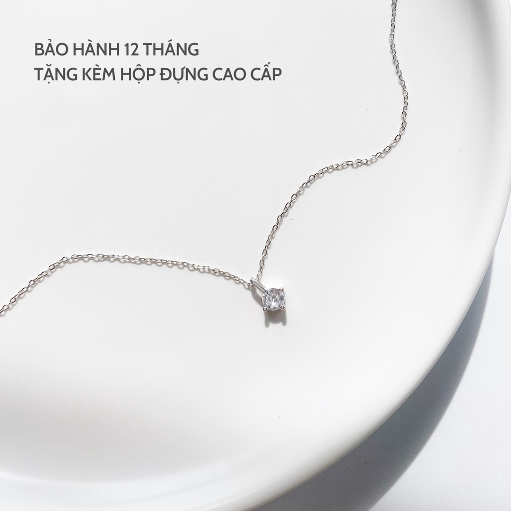 Dây chuyền bạc miuu silver, vòng cổ nữ đính đá elisie necklace - ảnh sản phẩm 2