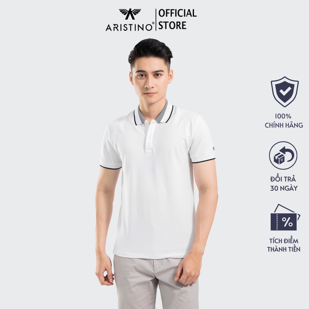 Áo polo nam ARISTINO-INSIDEMEN cotton mềm mát thấm hút mồ hôi, viền cổ khỏe khoắn, năng động - IPS002S1