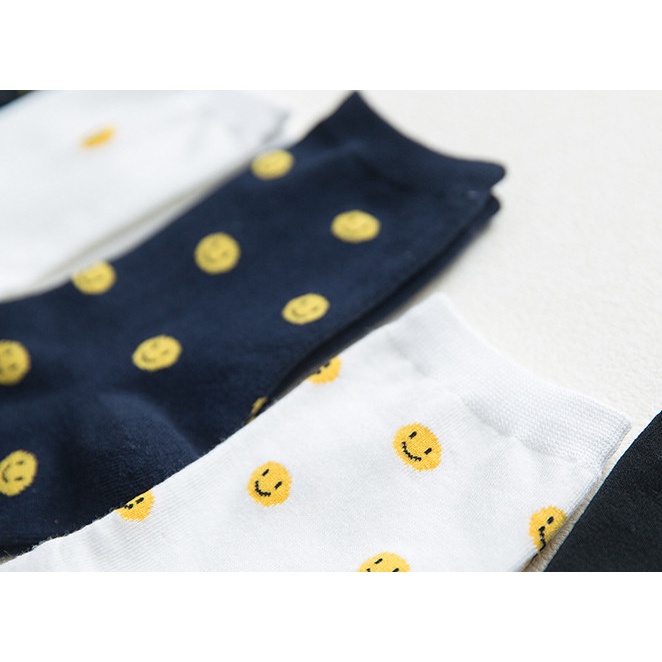 Vớ Tất Mặt Cười nhỏ cổ cao phong cách Hàn Quốc siêu dễ thương dành cho nữ.