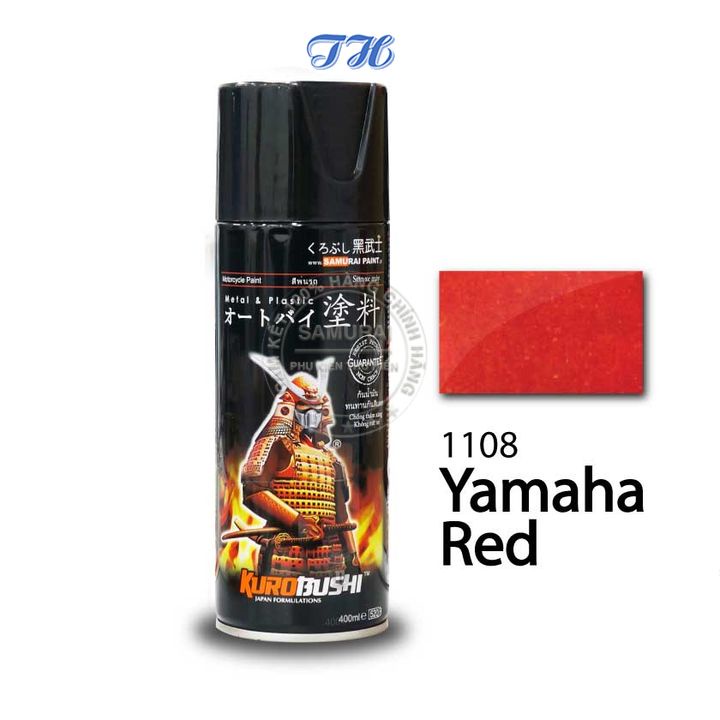 Combo 4 chai sơn samurai 1108 màu đỏ ya gồm: uch210 - 3/124 - 1108 - k1k - giấy nhám p800