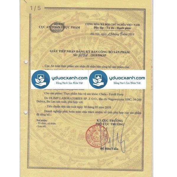Mua  Sắt CHELA FERR FORTE, 30 viên, Viên bổ máu cho bà bầu - Y Dược Xanh