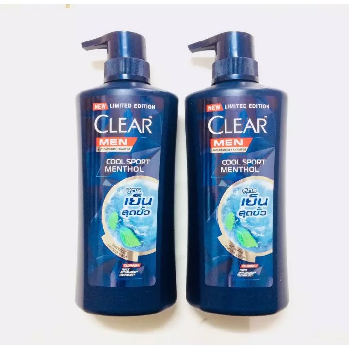 Dầu gội Clear Cool Sport Menthol 450ml Thái Lan cho nam