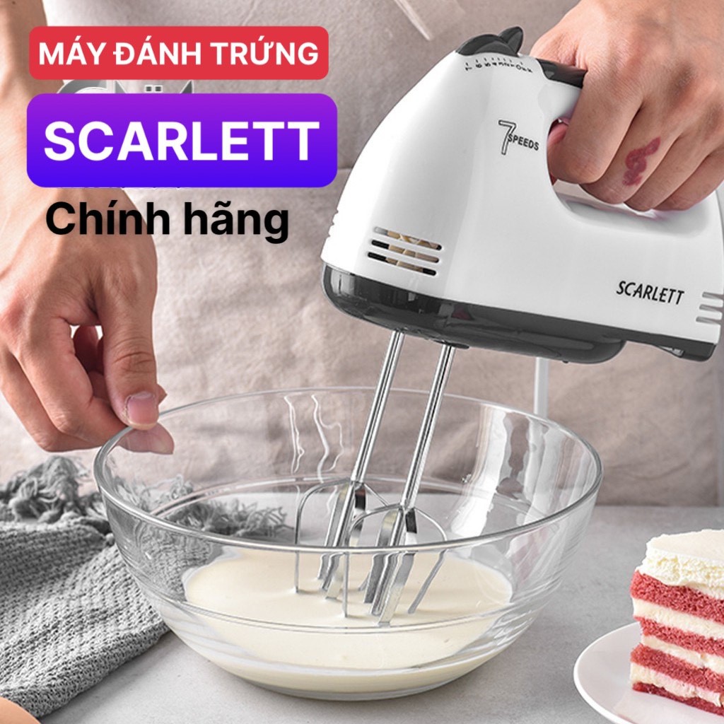 MÁY ĐÁNH TRỨNG SIÊU TỐC SCARLETT 7 TỐC ĐỘ KHUẤY CỰC NHANH CÔNG SUẤT 180W