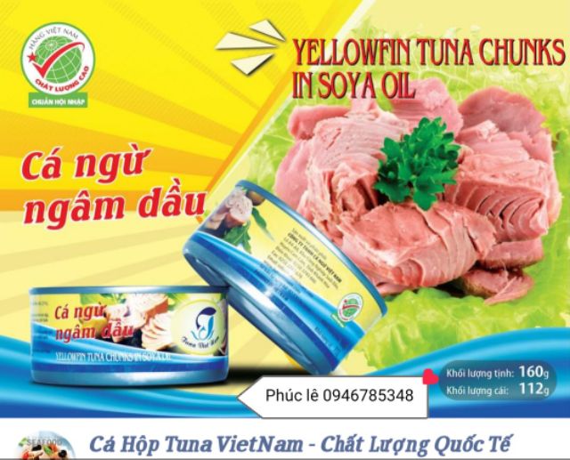 Cá ngừ đại dương ngâm dầu (yellow fin tuna chunk)