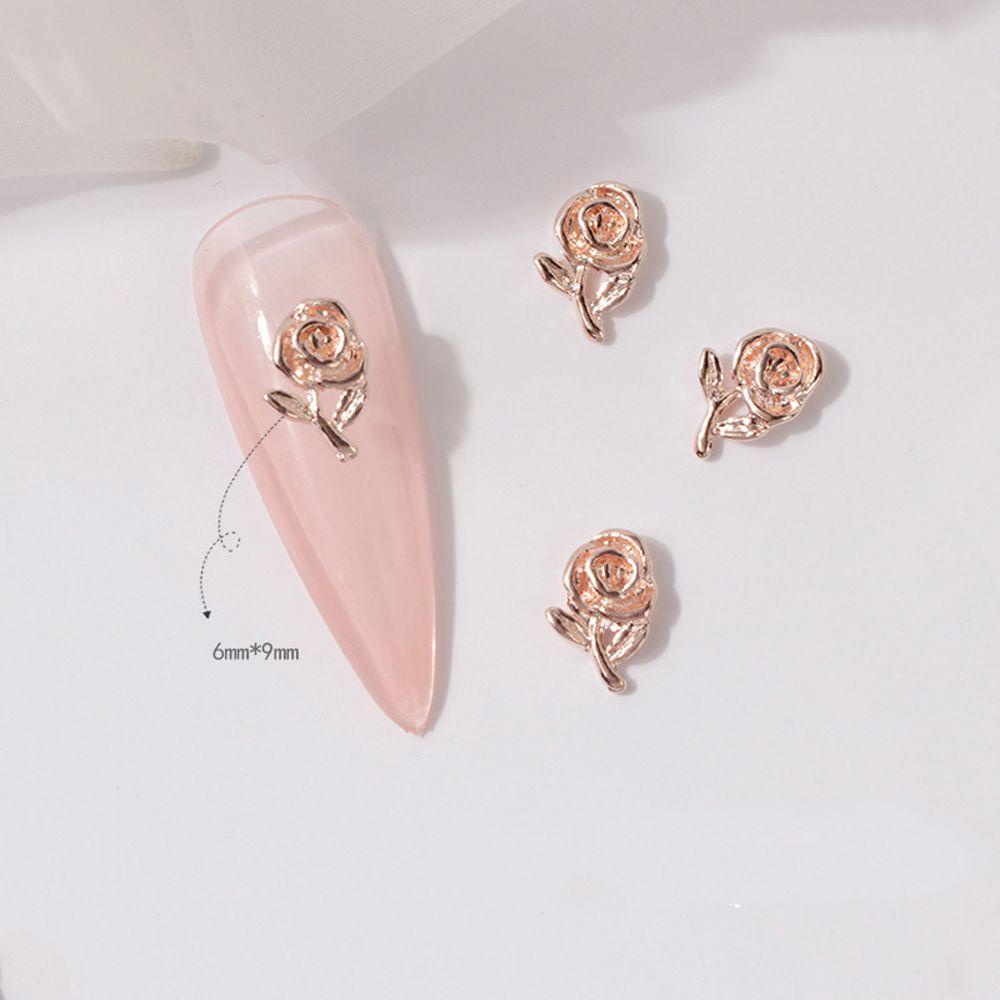 OCEANMAP Hoa 3D Lấp Lánh Trang Trí Móng Tay Thời Trang Vintage