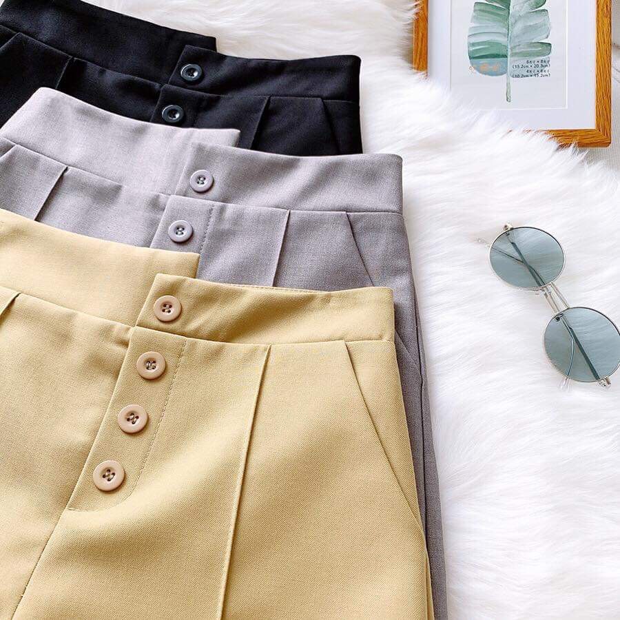 Quần short 4 khuy cạp lệch độc lạ (1 LỚP)