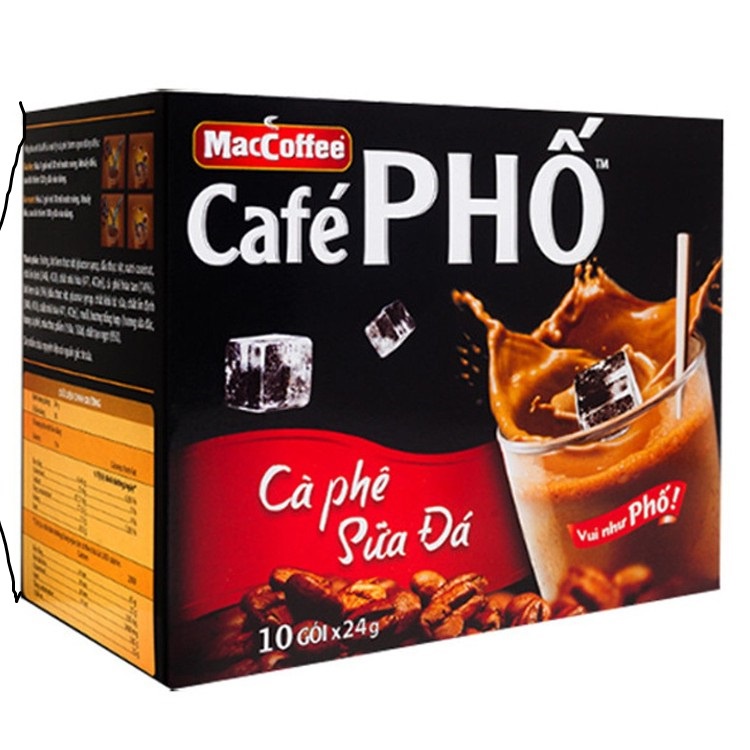 TẶNG 1 ĐÔI DÉP - CAFE PHỐ SỮA ĐÁ Hộp 10 gói* 24g