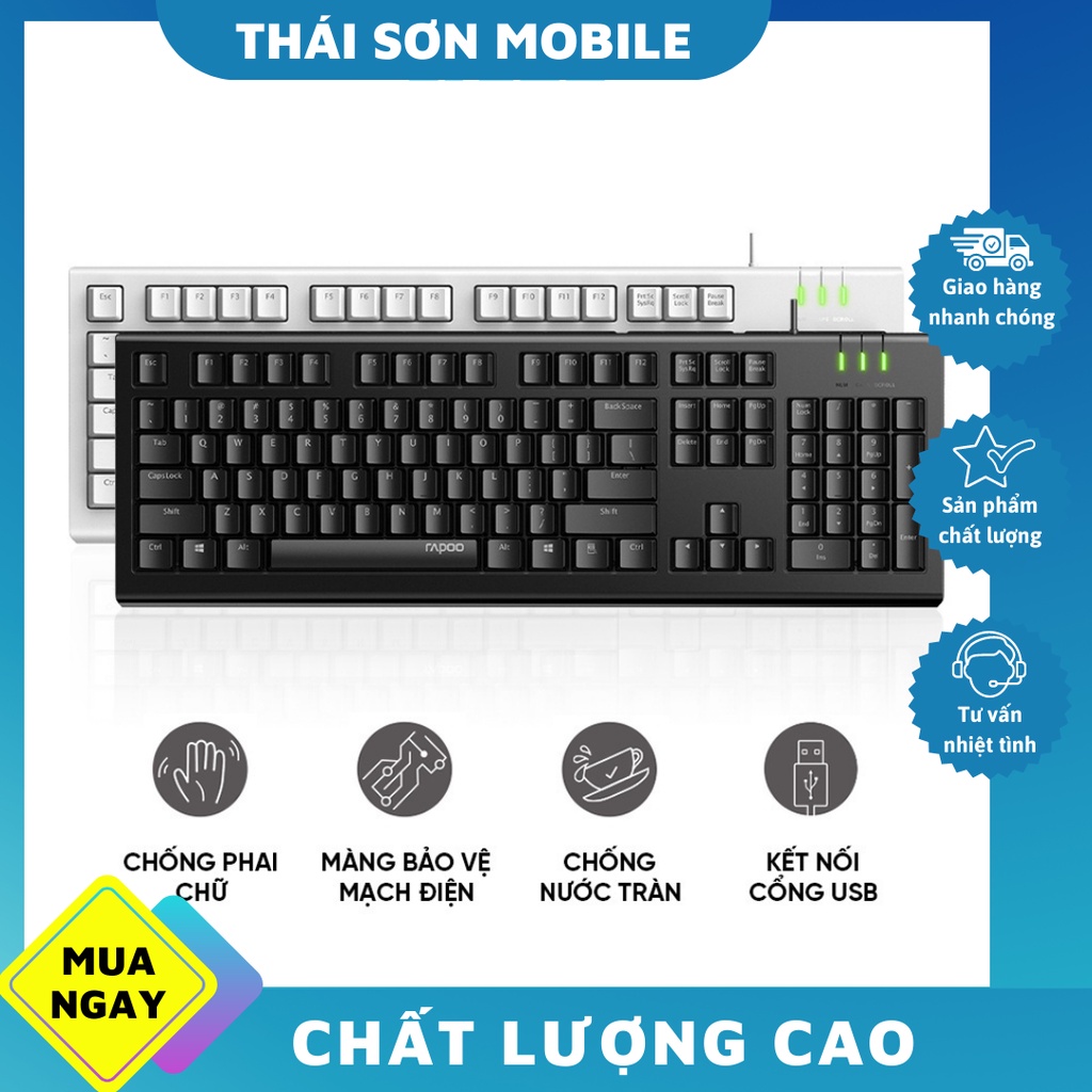 Bàn Phím Máy Tính Có Dây Rapoo NK1800