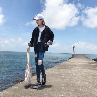 ORDER ÁO KHOÁC JEANS ĐEN (ẢNH THẬT CUỐI)