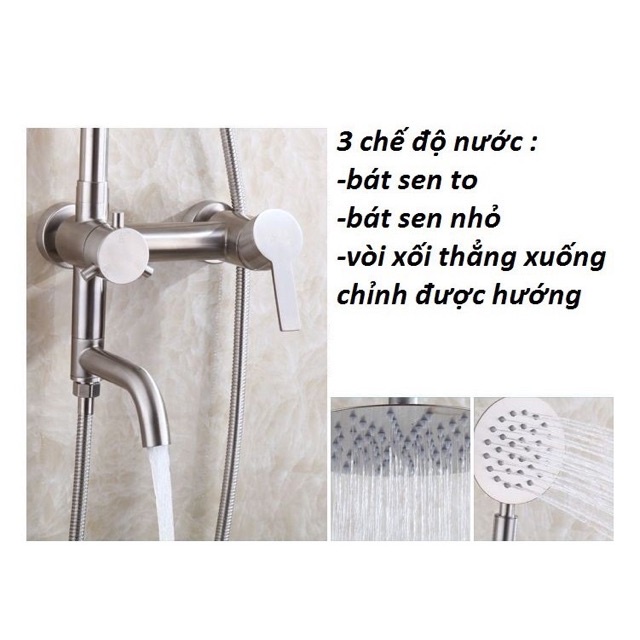 BỘ SEN CÂY NÓNG LẠNH CAO CẤP SUBI INOX304 DÁNG TRÒN
