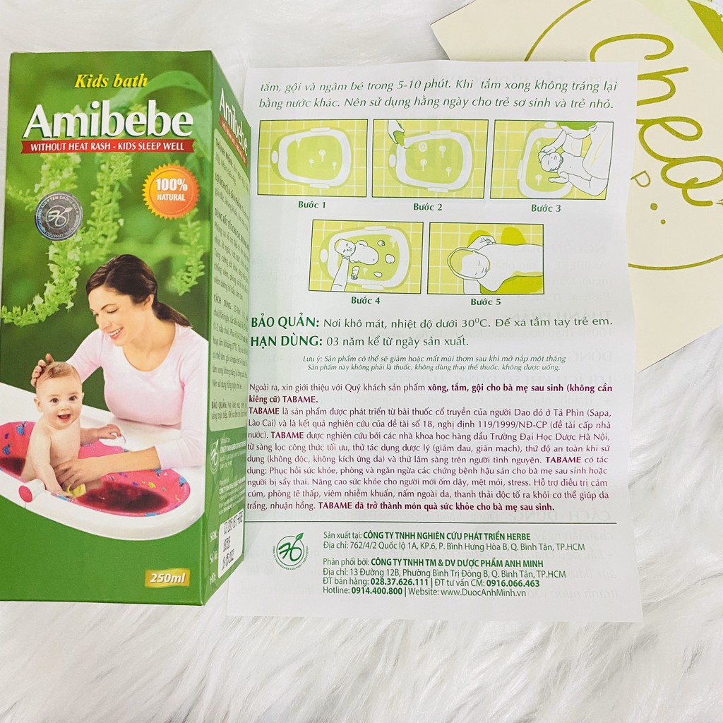 Nước tắm cho bé Babyhouse Amibebe 250ml | BigBuy360 - bigbuy360.vn