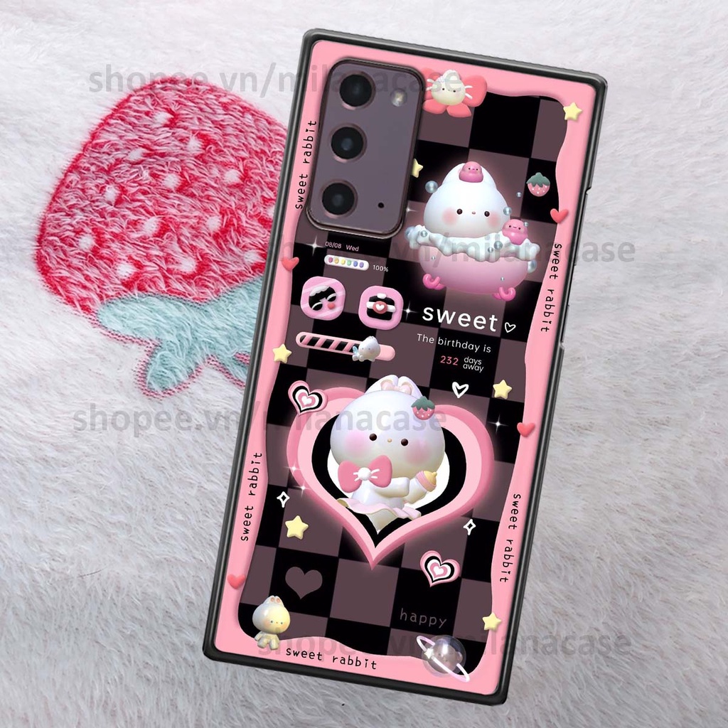 Ốp Samsung Note 20 hình đồng hồ icon gấu mèo cute cực dễ thương ngộ nghĩnh