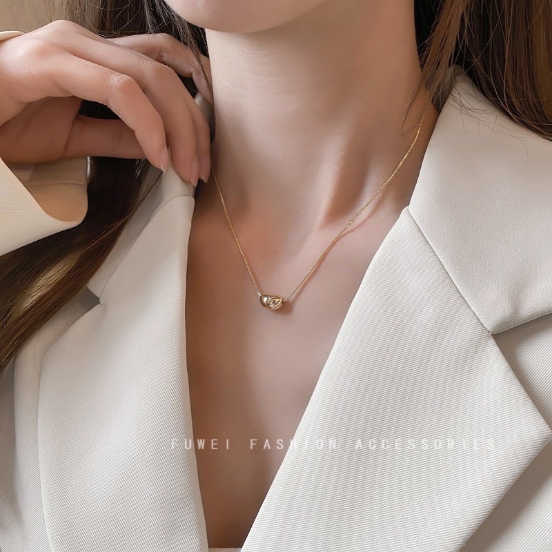 Dây chuyền, Vòng cổ nữ basic hạt đậu &quot; Lucky Bean &quot; Her Accessories C33