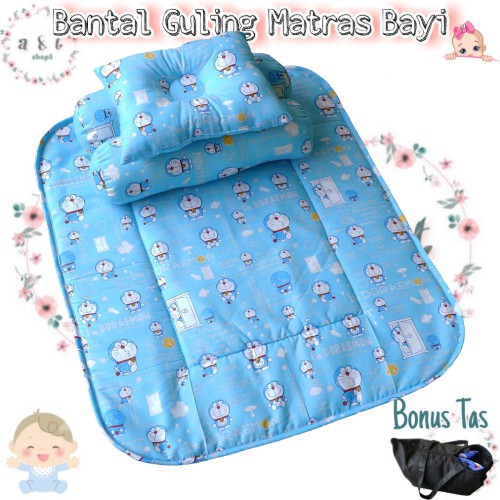 Bộ Nệm Hình Doraemon Xinh Xắn Êm Ái Cho Bé | Bộ Chống Ompol Hoàn Chỉnh Cho Bé Perlak | Quà Tặng Sinh Nhật Xinh Xắn Dành Cho Trẻ Sơ Sinh