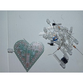 Mạch Đèn Led Điện Tử Diy, LED TRÁI TIM