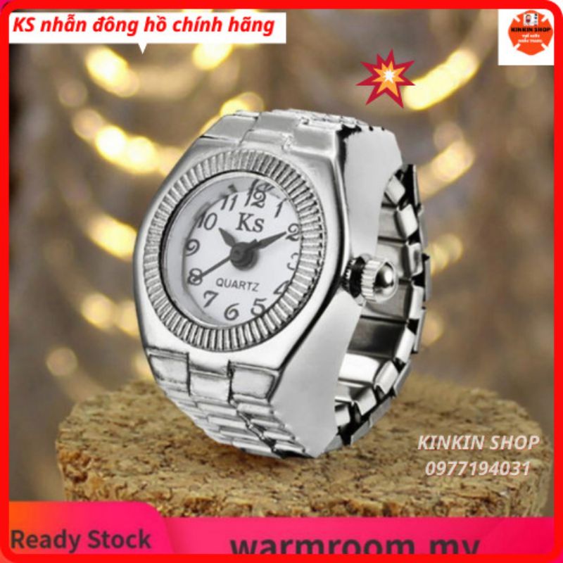 Nhẫn đồng hồ thời trang Nam Nữ-Nhẫn đeo tay tích hợp đồng hồ xem giờ. Thời trang Thái Lan độc đáo