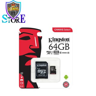 Thẻ nhớ 64gb kingston micro sdxc + adapter chính hãng