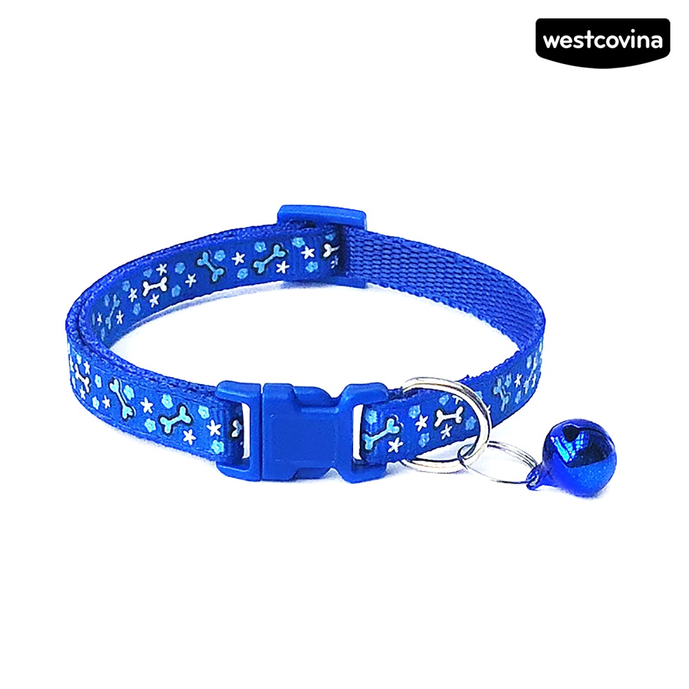 Vòng Cổ Có Chuông In Họa Tiết Xương Cho Thú Cưng