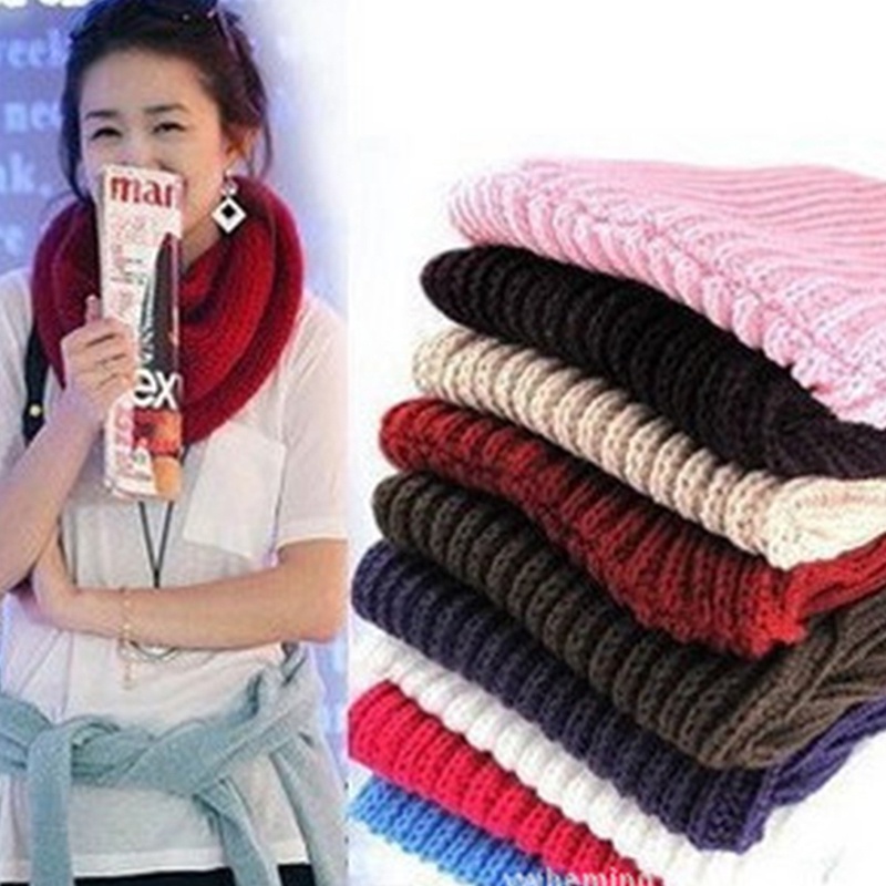Khăn choàng cổ đan len thời trang mùa đông cho nam và nữ
